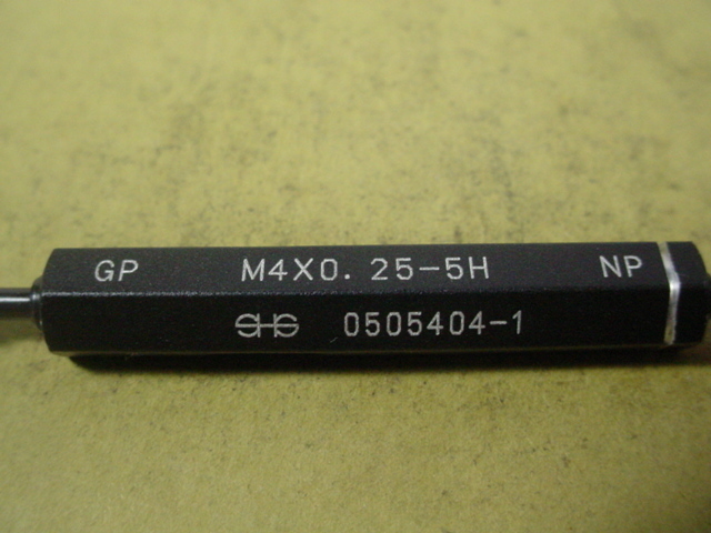 ミリサイズ　ネジゲージ　プラグゲージ　中古品　M4*0.25-5H　GP-NP_画像5