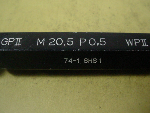 ミリサイズ　ネジゲージ　プラグゲージ　中古品　M20.5*0.5 GP2-WP2_画像4