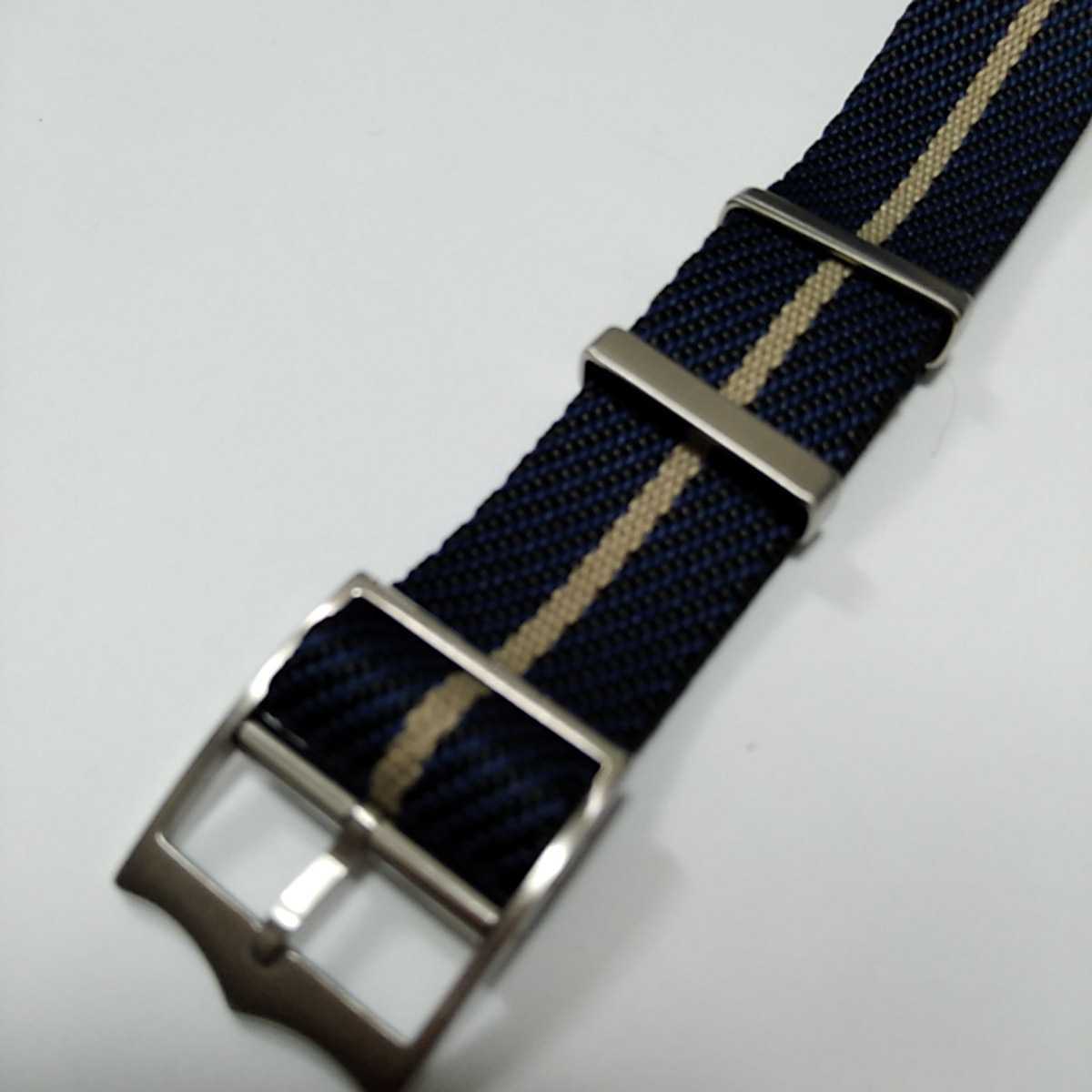 @ new goods immediately shipping 22mm black navy high grade nylon NATO type wristwatch belt exchange for strap military chu-da-