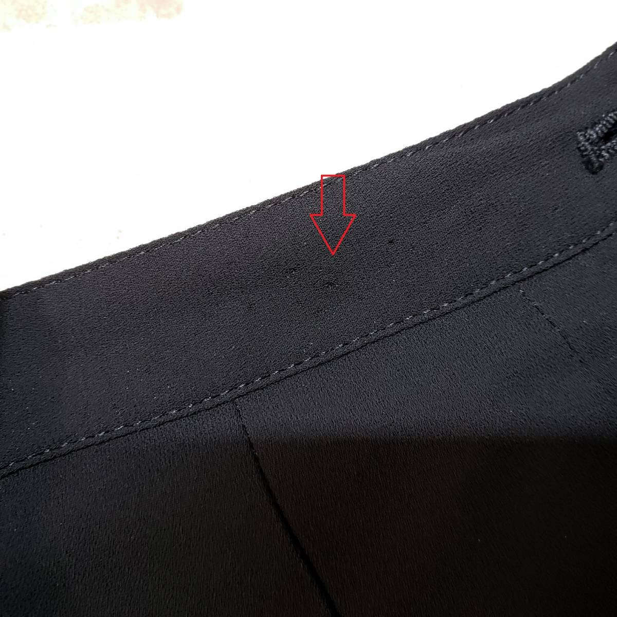INGRBORG インゲボルグ サイドリボンデザイン ワイド パンツ M 日本製 薄手 黒 _画像8