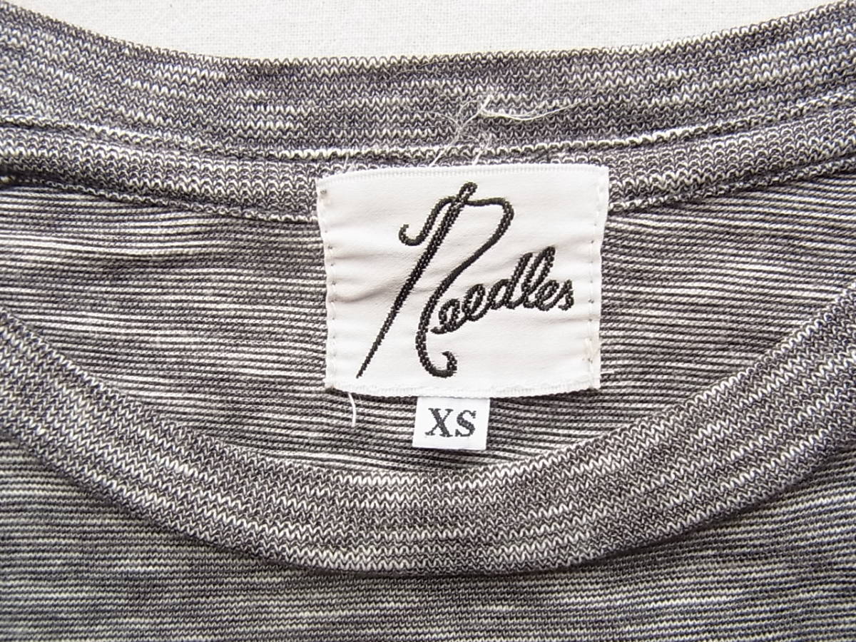 ネペンテス　ニードルス　ポケット付きTシャツ　サイズ XS メランジのグレー　日本製_画像4