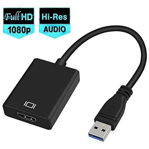 USB HDMI 変換 アダプタ 5Gbps高速伝送 ディスプレイアダプタ 1080P 音声出力 USB3.0 HDMI 変換 アダプタ 安定出力 コンパクト_画像3