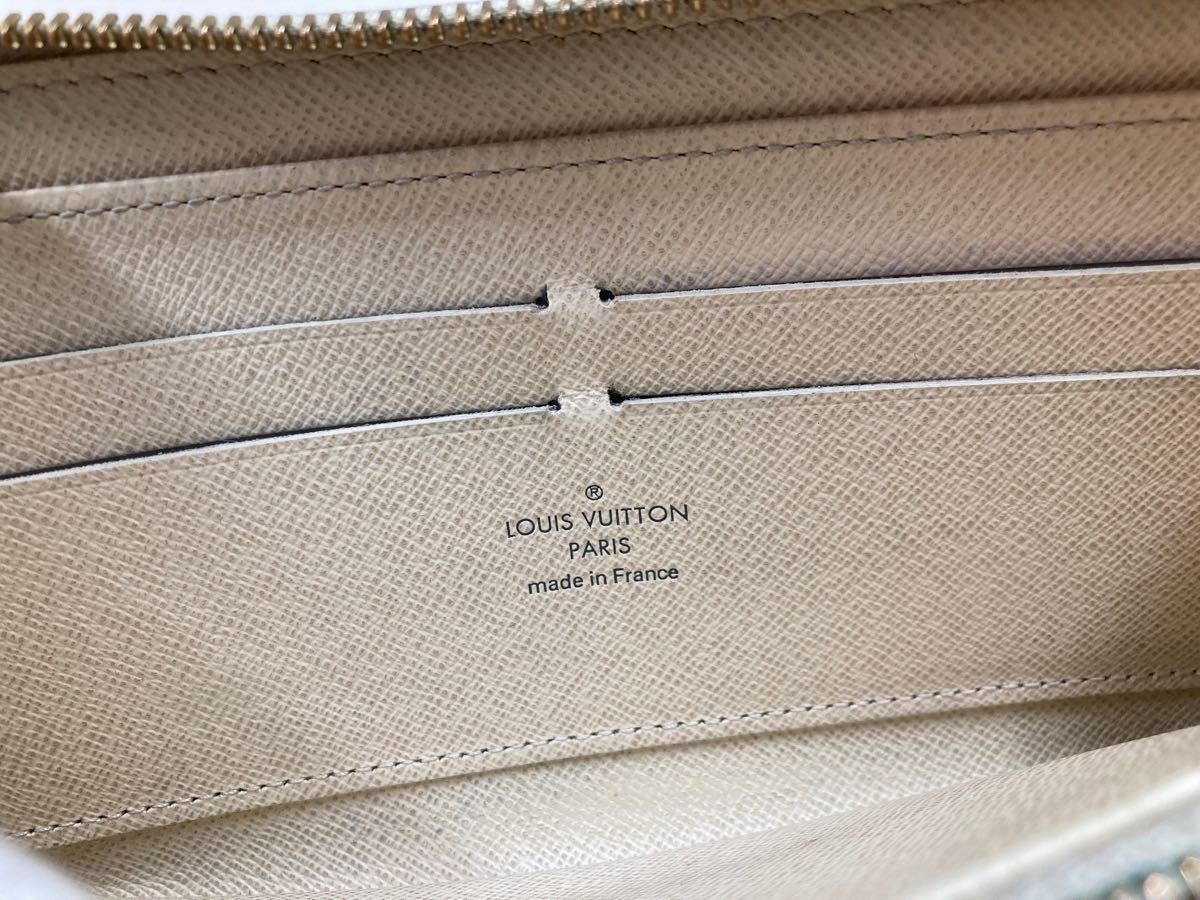 524 ヴィトン ダミエアズール ラウンドファスナー長財布 ジッピー