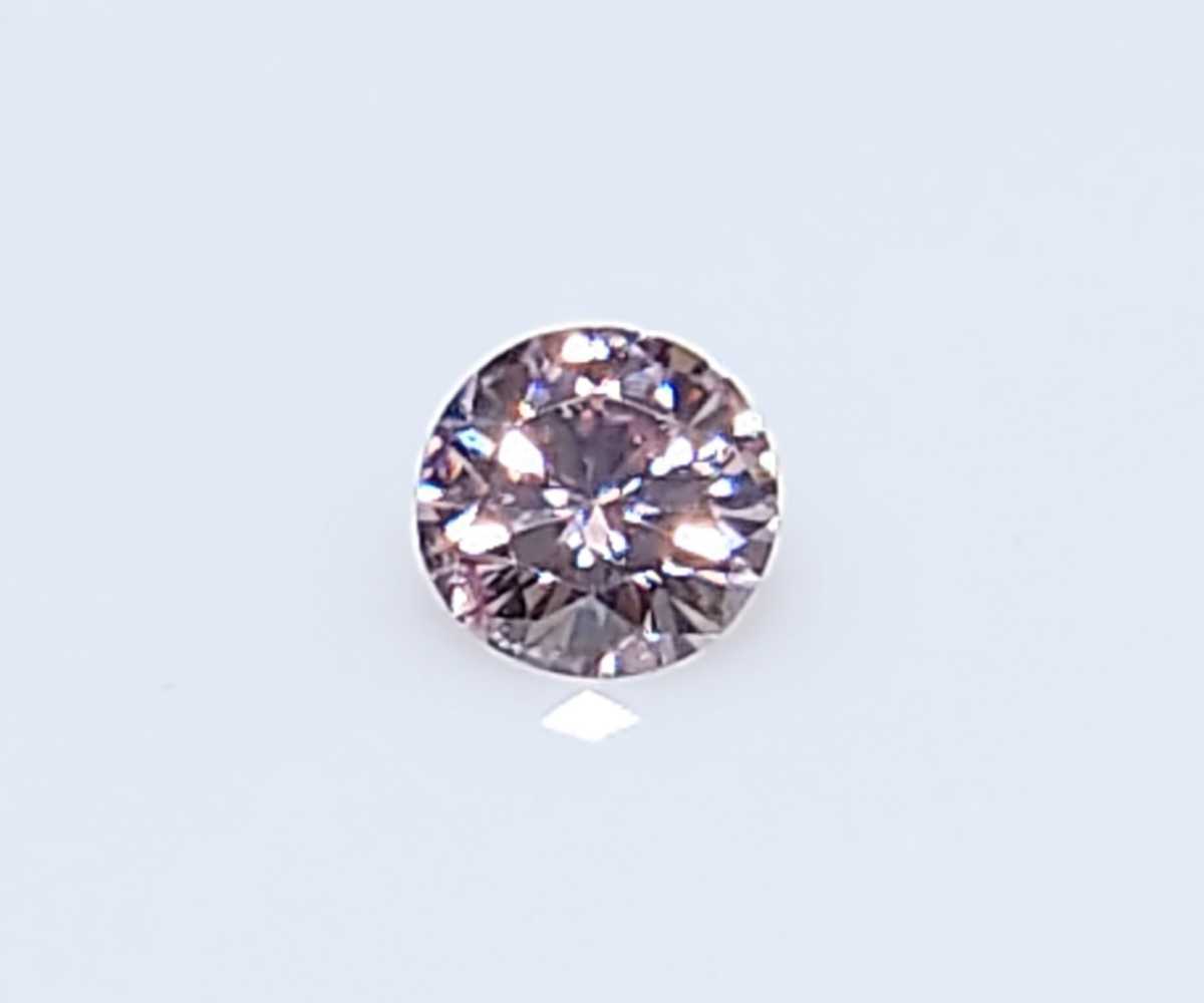 極美品！　ピンクダイヤモンド　0.045ct ソーティング付　ラウンド　ルース（LA-5339）_画像1