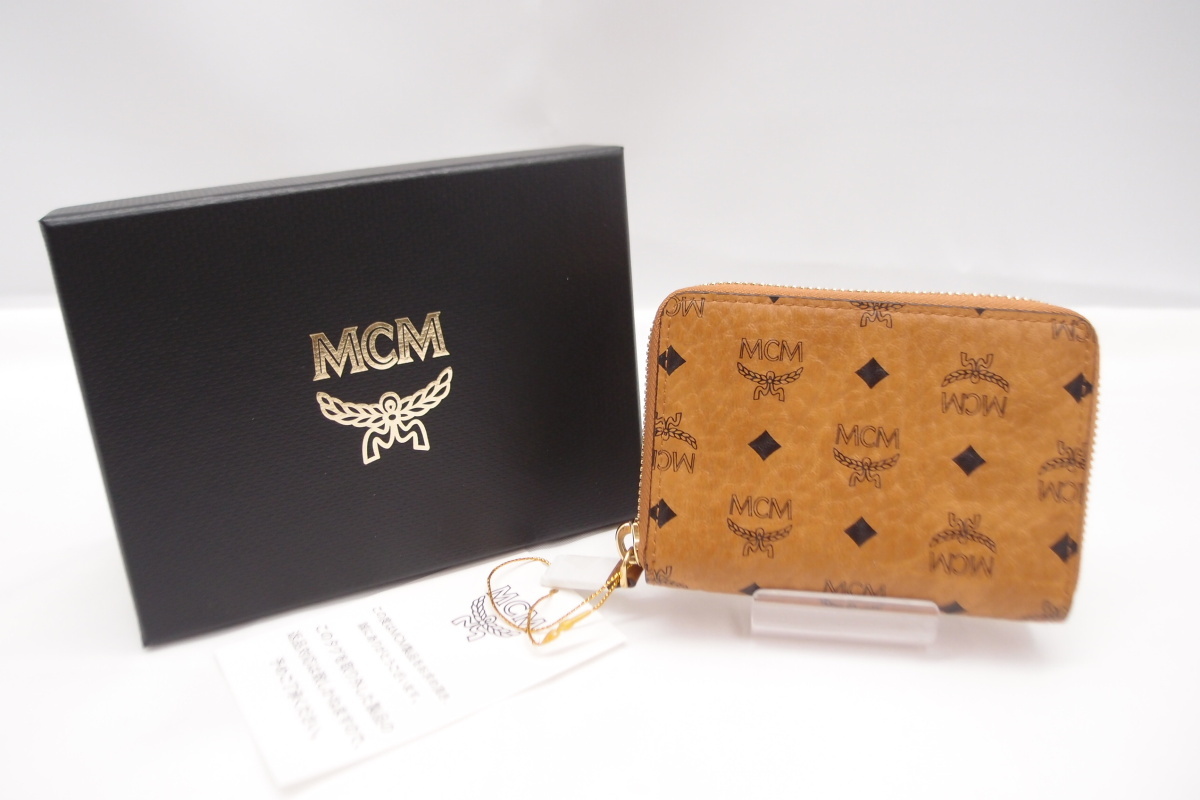 エムシーエム MCM ミニZIPウォレット 中古 △WA5109_画像1