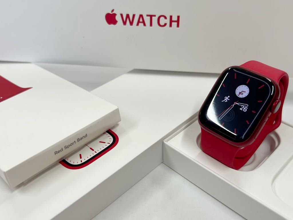 ☆即決 Apple Watch series7 41mm レッドアルミニウム 赤 アップル ...