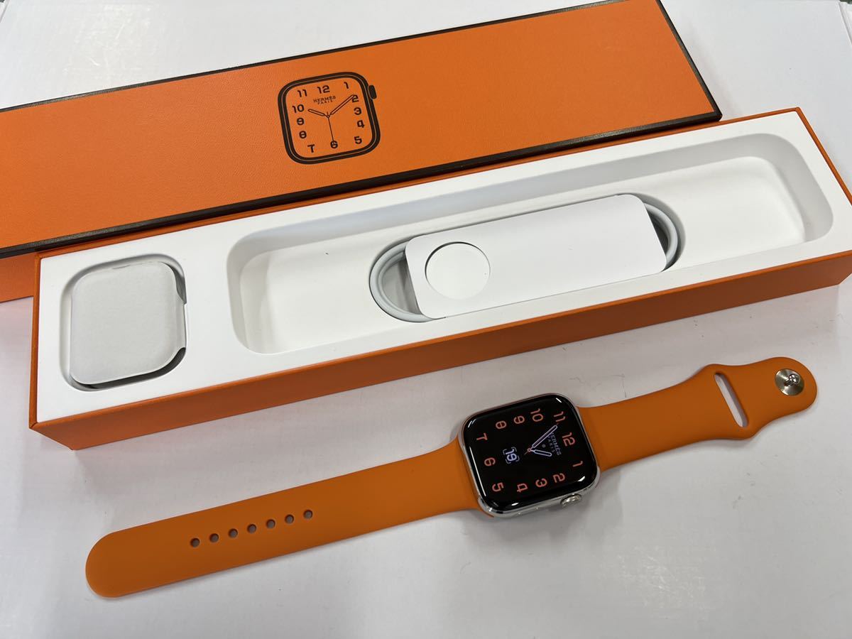☆最新 即決 Apple Watch series7 HERMES 45mm アップルウォッチ エルメス GPS+Cellular シルバーステンレス 心電図 血中濃度 シリーズ7 _画像2