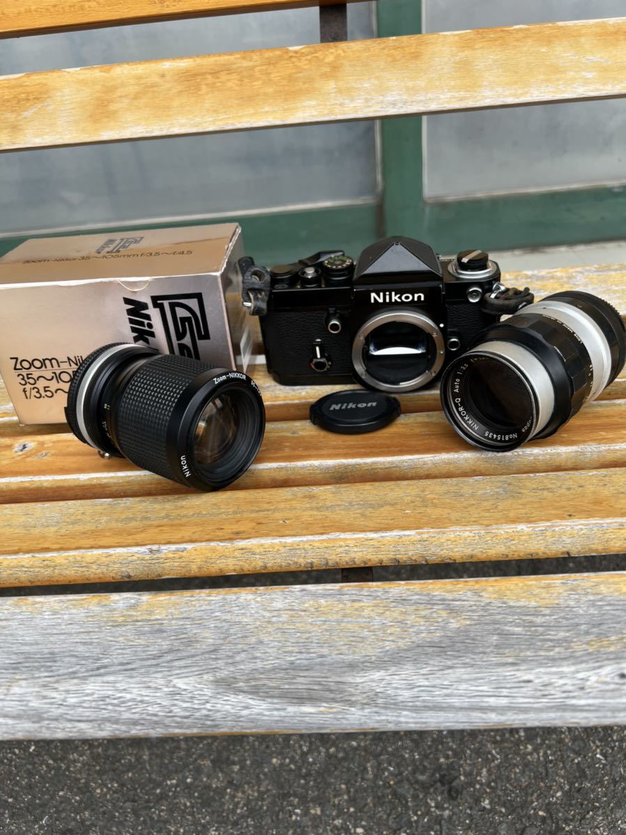 Nikon F2 フィルムカメラ+レンズ×2本セット、Zoom-NIKKOR 35〜105mm 1