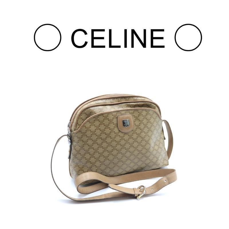 美品】CELINE セリーヌ ヴィンテージ マカダム 半月 ショルダーバッグ