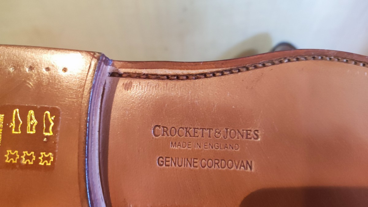 未使用品 コードバン CROCKETT&JONES CAVENDISH2 7E タッセル