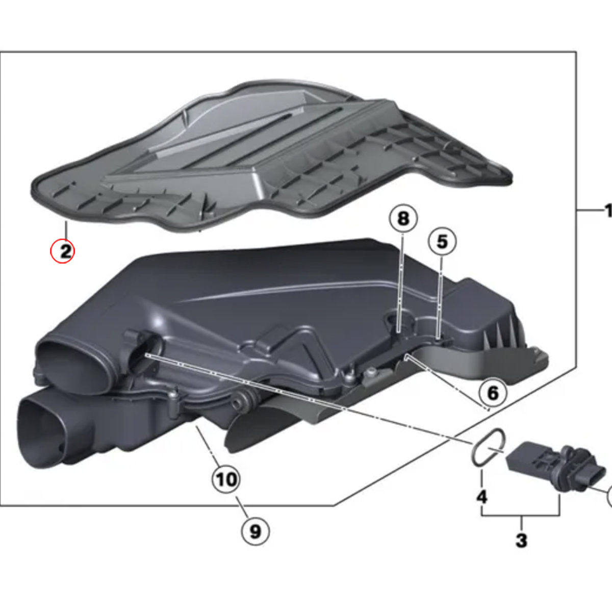 BMW F07 F10 F11 F06 F12 F13 F01 F02 E70 X5 E71 X6 エアフィルター 左側 550i 550iX 650i 750i 750Li 50iX 13717577458 出荷締切18時_画像2