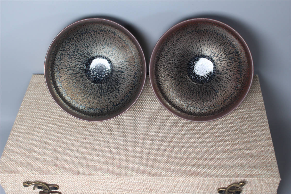 【SALE/37%OFF】 宋時代 - Yahoo!オークション 建窯 供御款2 建盞 茶盞 窯変油滴 宋