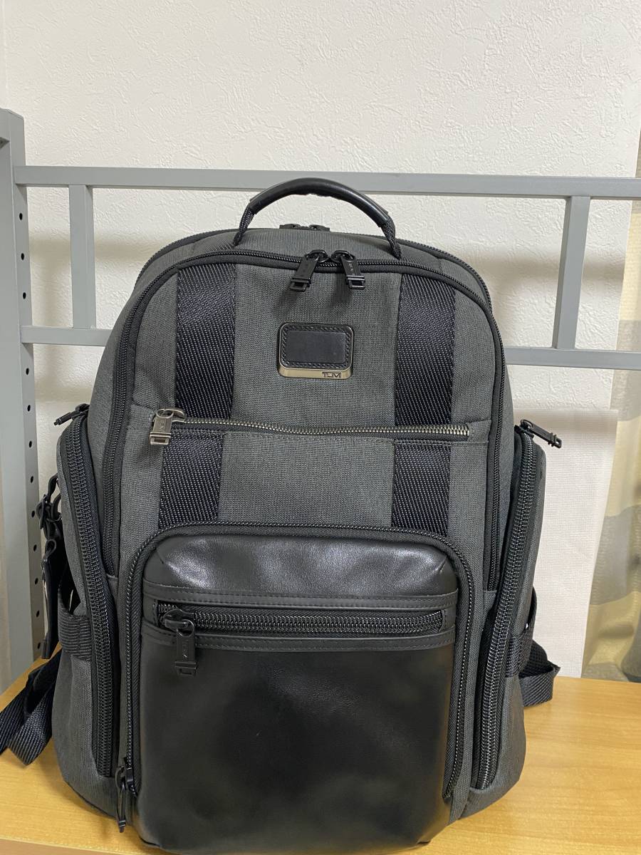 新品同様●TUMI トゥミ ALPHA BRAVO 232389 バックパック ビジネスリュック バリスティックナイロン ブラック グレー 国内正規品