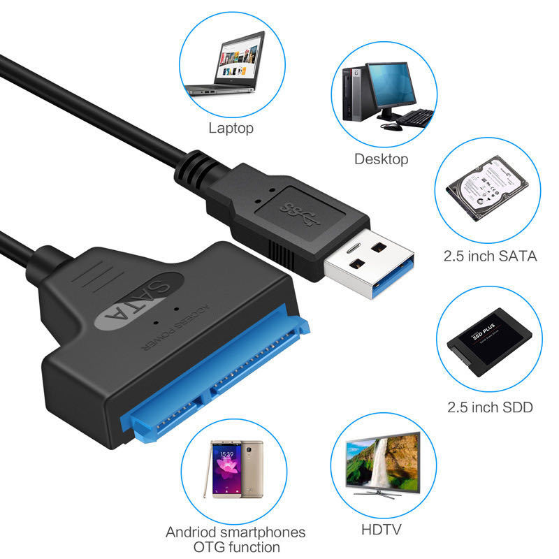 SATA-USB 3.0 変換ケーブル 2.5インチ SSD/HDD用 ;F-(575);_画像3