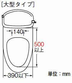 LIXIL（リクシル）　スローダウン付普通便座　【大型サイズ】　CF-49AT_画像2