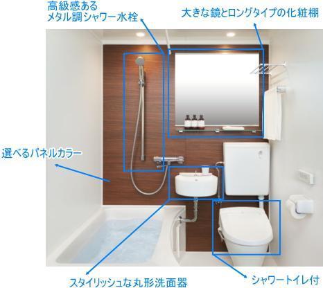 ワンルームマンション・ホテルなどに　高級感ある浴槽・洗面器・便器付の3点式ユニットバスルーム　シャワートイレ付　送料無料　_画像3