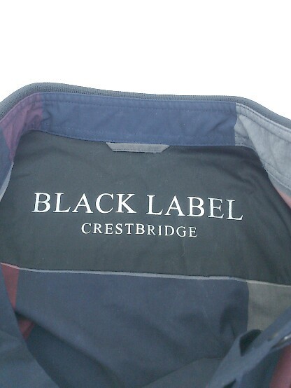 ◇ BLACK LABEL CRESTBRIDGE チェック 長袖 シャツ ジャケット サイズ M ネイビー グレー マルチ メンズ_画像4