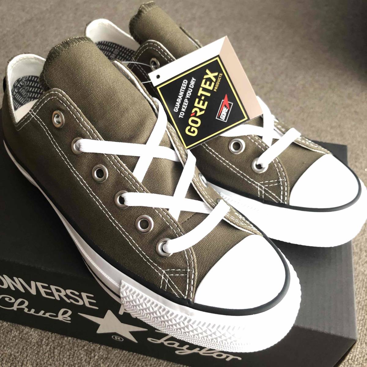 CONVERSE all Star 100 GORE-TEX OX olive 26.5cm / Converse ALL STAR Gore-Tex zipper Taylor 