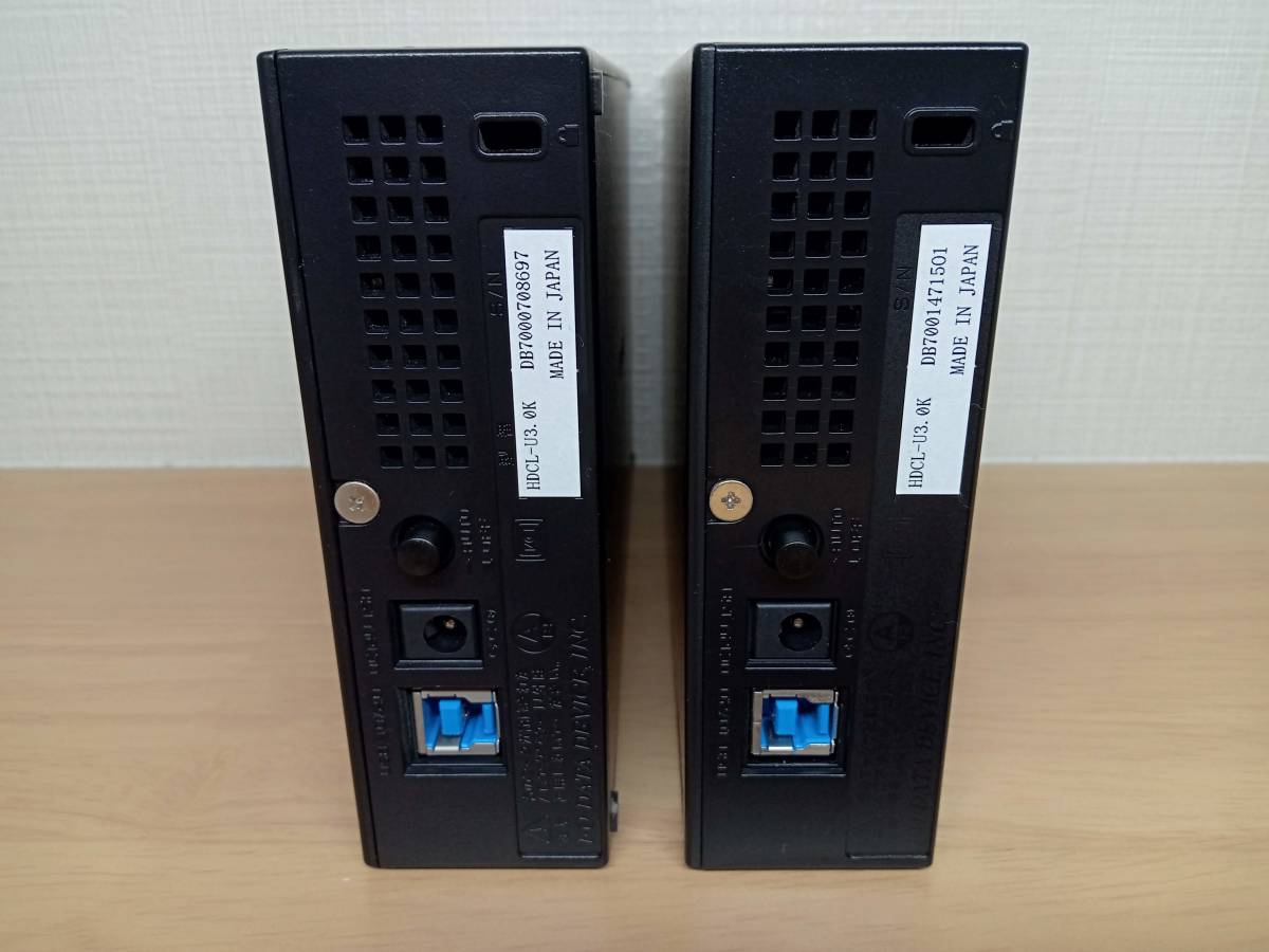超美品☆日本製 2台 X 3TB=6TB 中古美品 I-O DATA USB 2.0対応外付ハードディスク HDCL-U3.0K 外付けHDD/SSD フォーマット済み Windows/Mac