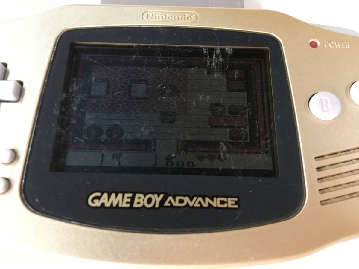 ジャンク ゲームボーイアドバンス 本体 ゴールド GBA Game boy advance retro game GOLD MODEL ※ボタン・電源スイッチ認識難_画像7