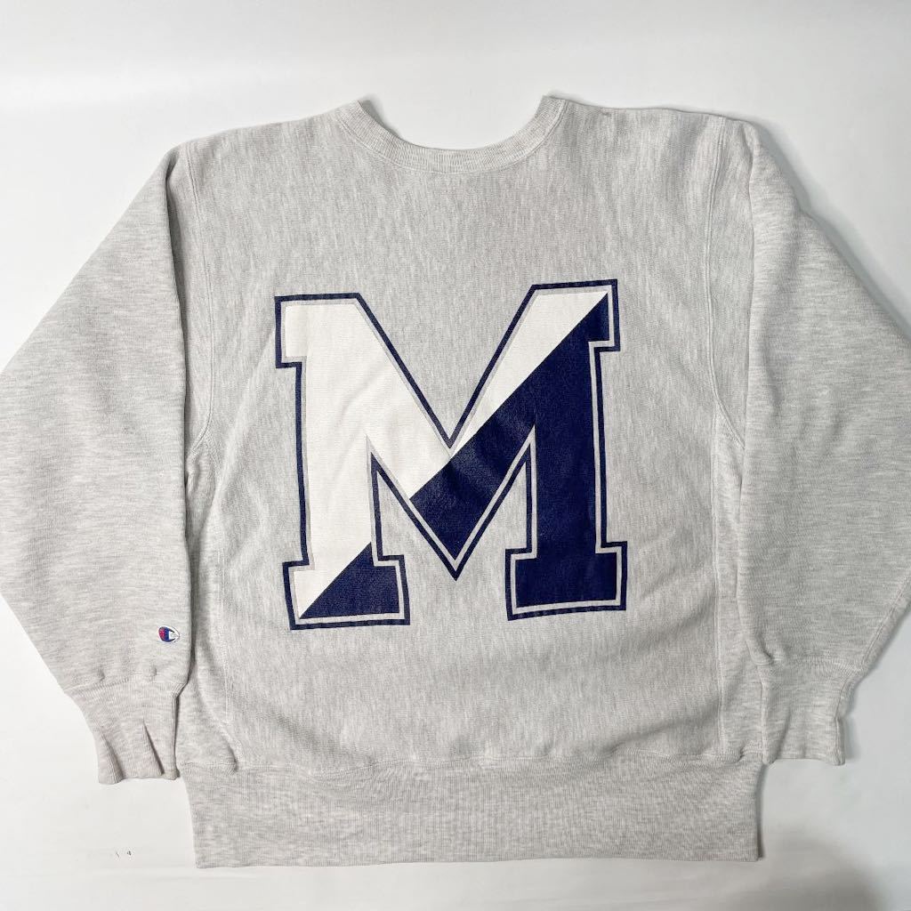 90s vintage sweat shirt リバース 両面 アニマル-