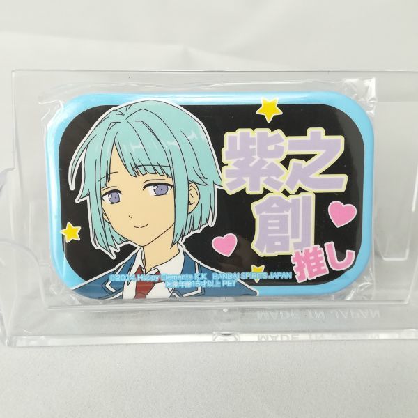 * бесплатная доставка * ensemble stars PinBack button Hajime Shino.. san .. Star z квадратное type .. жестяная банка значок фиолетовый .. жестяная банка bachi.. старт 