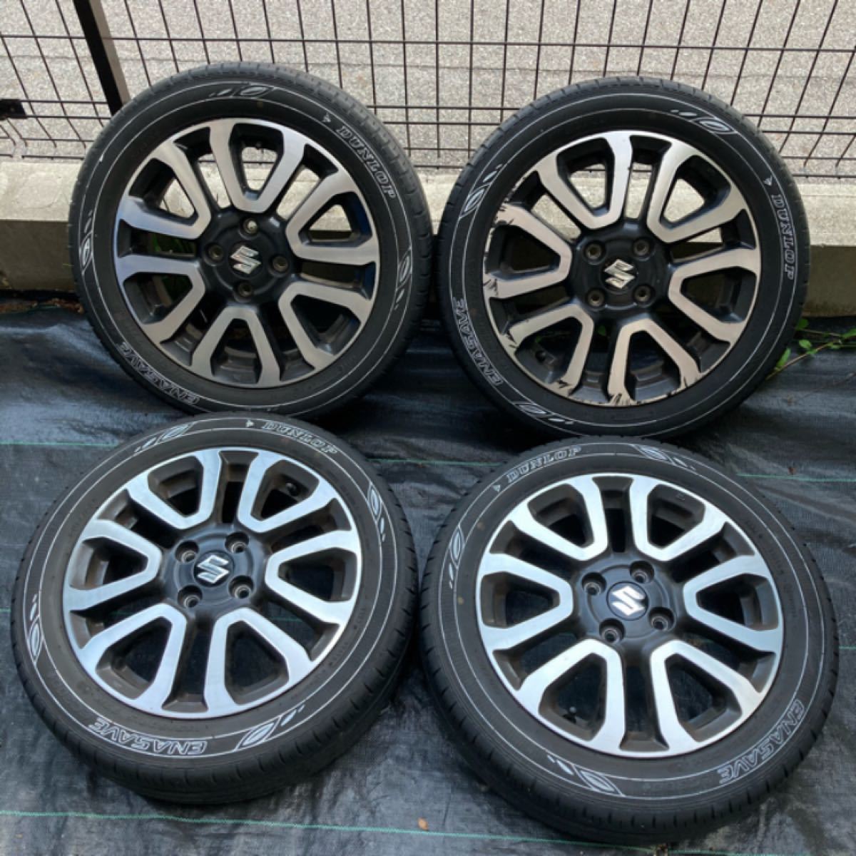 スズキ ハスラー 純正 アルミホイール 4本セット DUNLOP ENASAVE 165/60R15 サマータイヤ付き