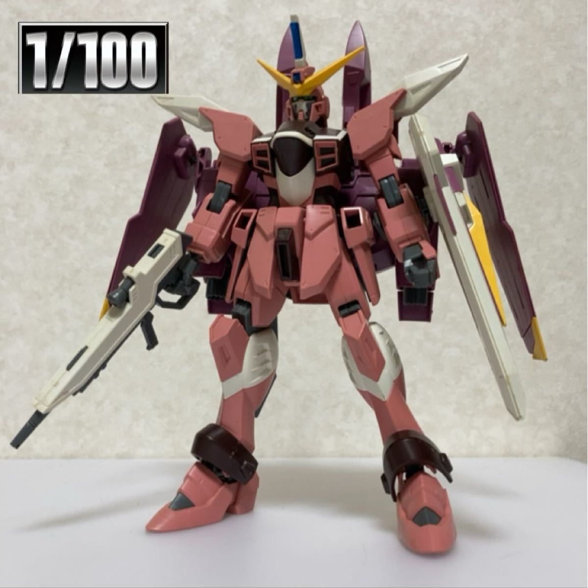 djガンプラ完成品ジャンク 機動戦士ガンダムSEED 1/100 ジャスティスガンダム バンダイ プラモデル