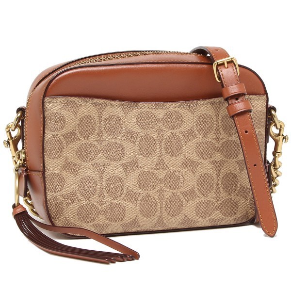 コーチ ショルダーバッグ カメラ バッグ ブラウン ベージュ COACH