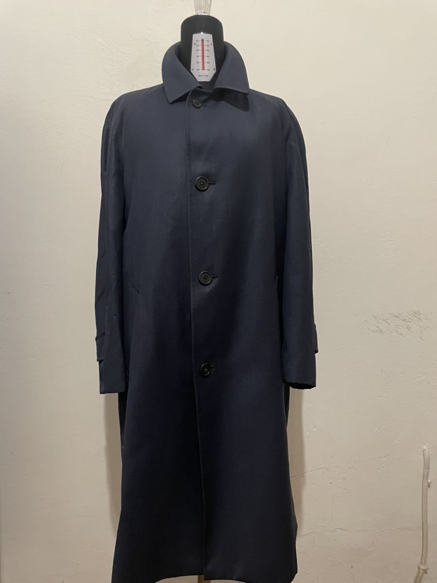 90s Aquascutum 英国製 ウールコート ロング丈 ブラック-