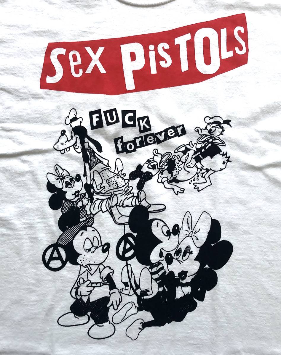 Sex Pistols / FUCK forever 丸首Tシャツ Lサイズ ホワイト レプリカ　セックス・ピストルズ_画像2