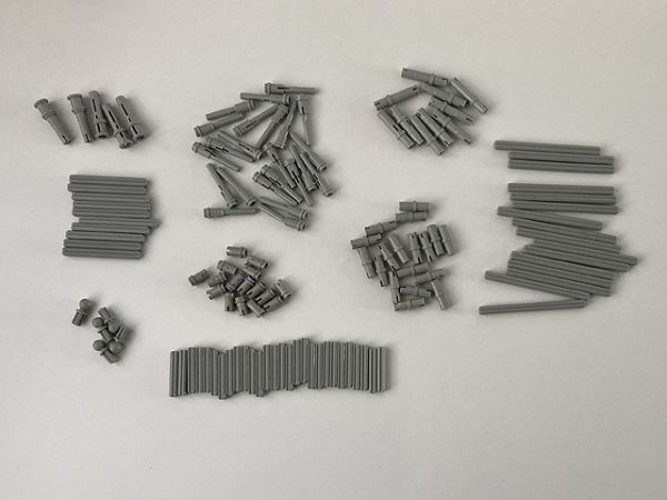 F383　LEGOバラパーツ　新灰　テクニック系　軸・ピンなど　まとめて大量㎏_画像1