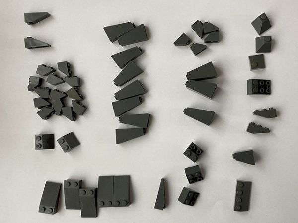 F395　LEGOバラパーツ　新濃灰　スロープ系　まとめて大量㎏_画像1