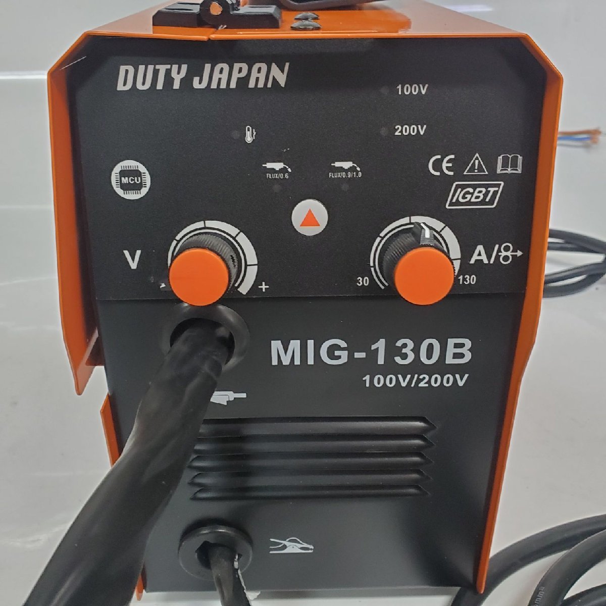 ■新型　軽量コンパクト　MIG１３０BーIGBT 　電圧100V/200V通用　インバーター半自動溶接機MIG/ 50/60HZ 　ノンガスワイヤー_画像5