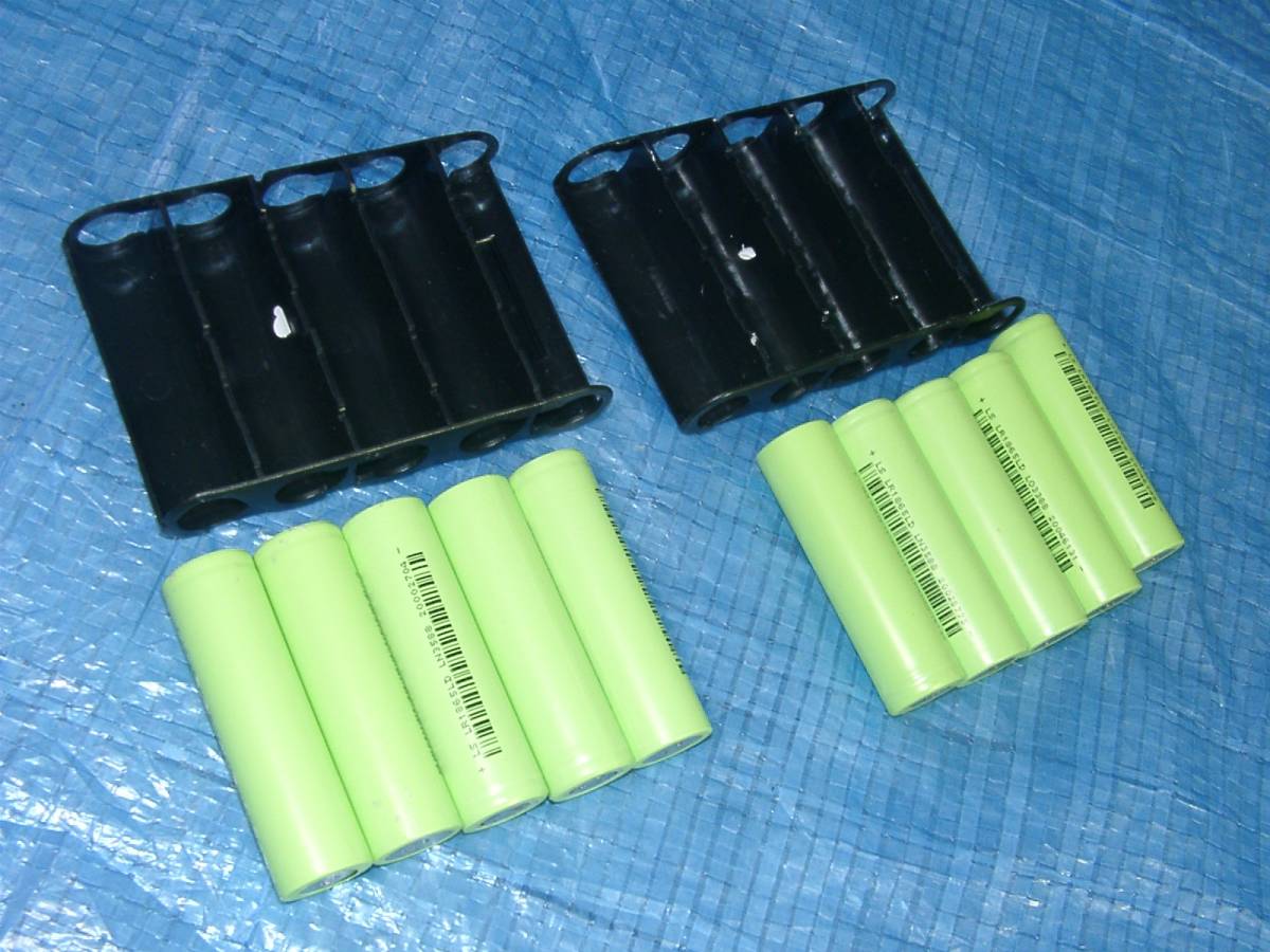 即決　未使用 18650 リチウムイオン充電池 工具 工作 自作用等に 充電池 3,7v 実測2500mAh １０本_画像1