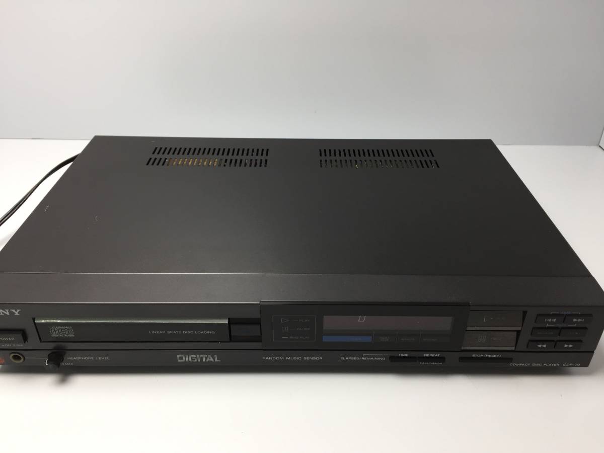 ★SONY CDP-70★ソニー CDプレーヤー【中古/現状品/通電確認OK/動作未確認ジャンク】_画像3