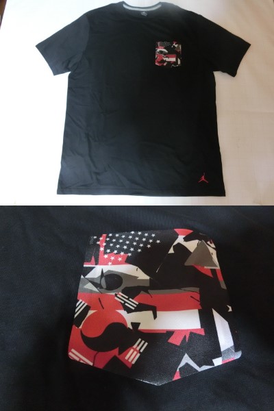 USA покупка редкость было использовано [NIKE JORDAN BRAND] Nike шоу Dan AJ карман есть футболка US XL BK