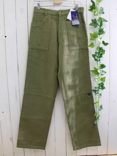 新品*Mouve on Mouve*起毛素材 ロングパンツ(M) カーキ/定価13,800円