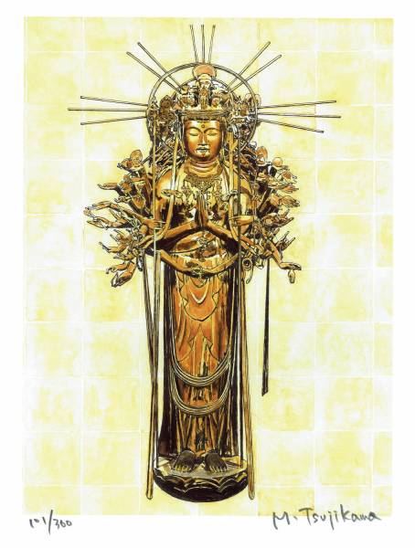 BT-005 仏画 千手観音菩薩 京都 三十三間堂 限定版画300部 直筆 BT-005 仏画 千手観音菩薩 京都 三十三間堂 限定版画300部 直筆