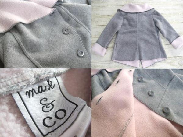 bdf:[ новый товар ] колено man ma- rental *Mack and co* флис пальто + шляпа комплект ~HEATER GREY W/PINK INNER~110( надпись 6)