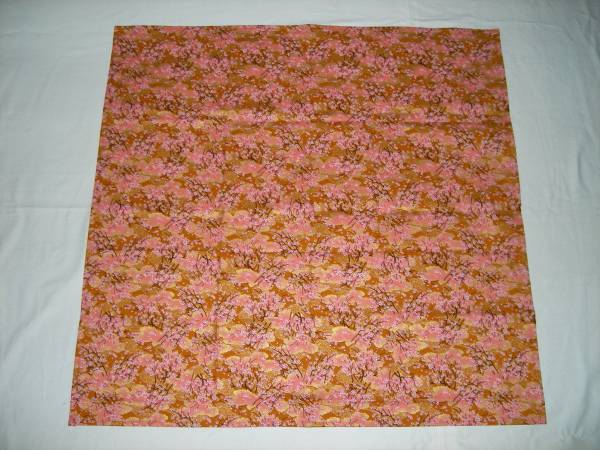  handmade, cotton 100%,75cm. furoshiki, orange. Sakura, gold processing entering 