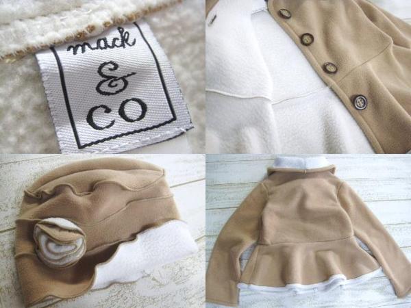 ce:[ новый товар ] колено man ma- rental *Mack and co* флис пальто + шляпа комплект ~TAN|IVORY~110( надпись 6)