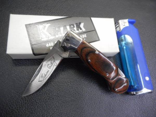 ナイフ 小さな折り畳み KIKUSUI K, MARK 440S/S ウッドハンドル ナイフ 小さな折り畳み KIKUSUI K, MARK 440S/S ウッドハンドル