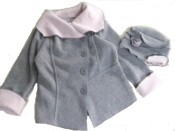 bdf:[ новый товар ] колено man ma- rental *Mack and co* флис пальто + шляпа комплект ~HEATER GREY W/PINK INNER~110( надпись 6)