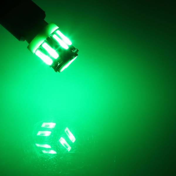 お買い得! キレイな色味! T10 LED 5W級 グリーン 2個セット ホンダ ポジション ルーム ナンバー燈などに HONDA