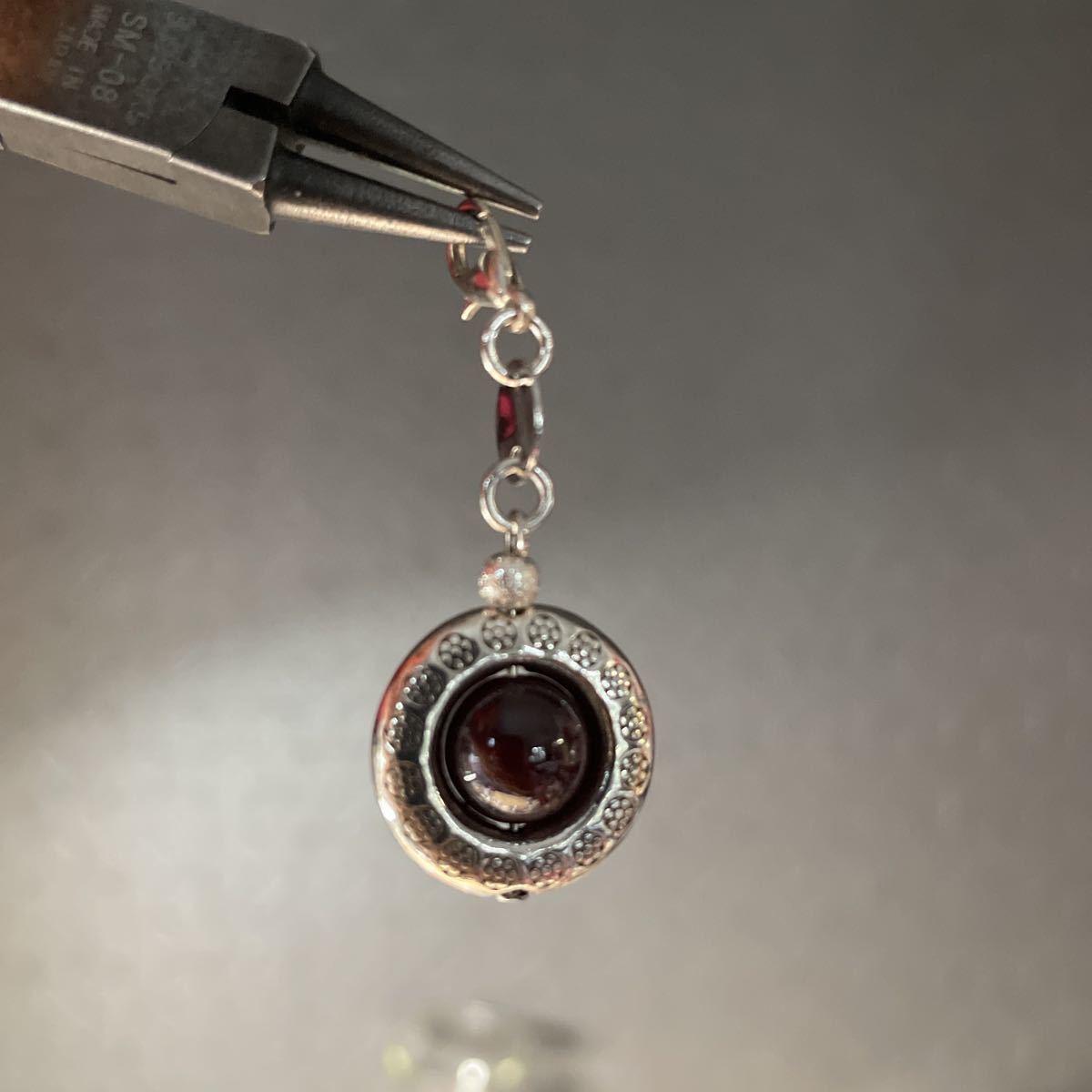  garnet 10 millimeter . stylish ring. strap 