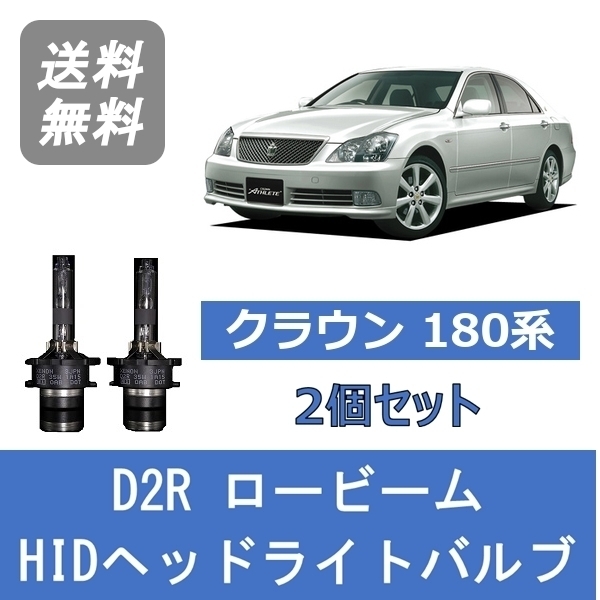 ヘッドライトバルブ クラウン 180系 HID キセノン ロービーム H15.12～H20.1 D2R 6000K トヨタ Lesuda_画像1