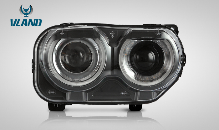 ヘッドライト ダッジ DODGE チャレンジャー LED '15-'19 SE R/T クリア 正規品 VLAND_画像2