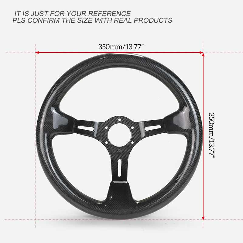 ステアリング シビック EC EF EE CFRP ドライカーボン製 ハンドル 350mm オフセット60mm ディープOCタイプ 艶あり ホンダ EPR_画像2