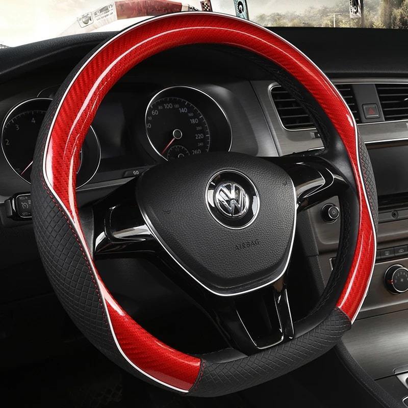 ハンドルカバー パッソ 10系 ステアリングカバー 高品質 快適な通気性 滑り防止 選べる6色 トヨタ DERMAY_画像3